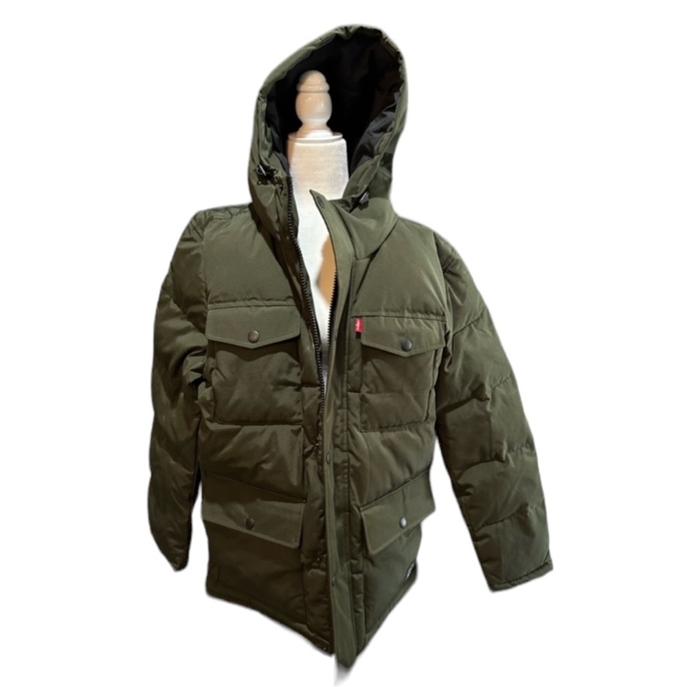 Levi's winter jacket, water resistant olive/army green parka! Super nice!‎ Sz…